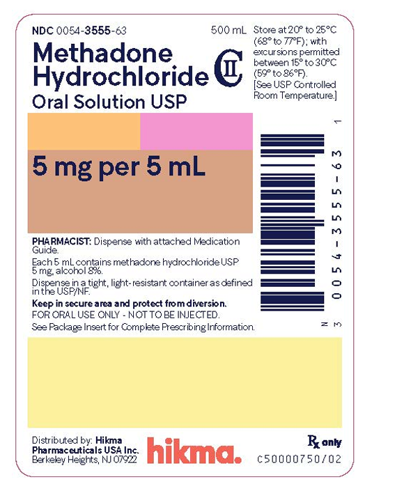 Methadone Hydrochloride 5mg/5ml Solution, 500ml (Narkotika)